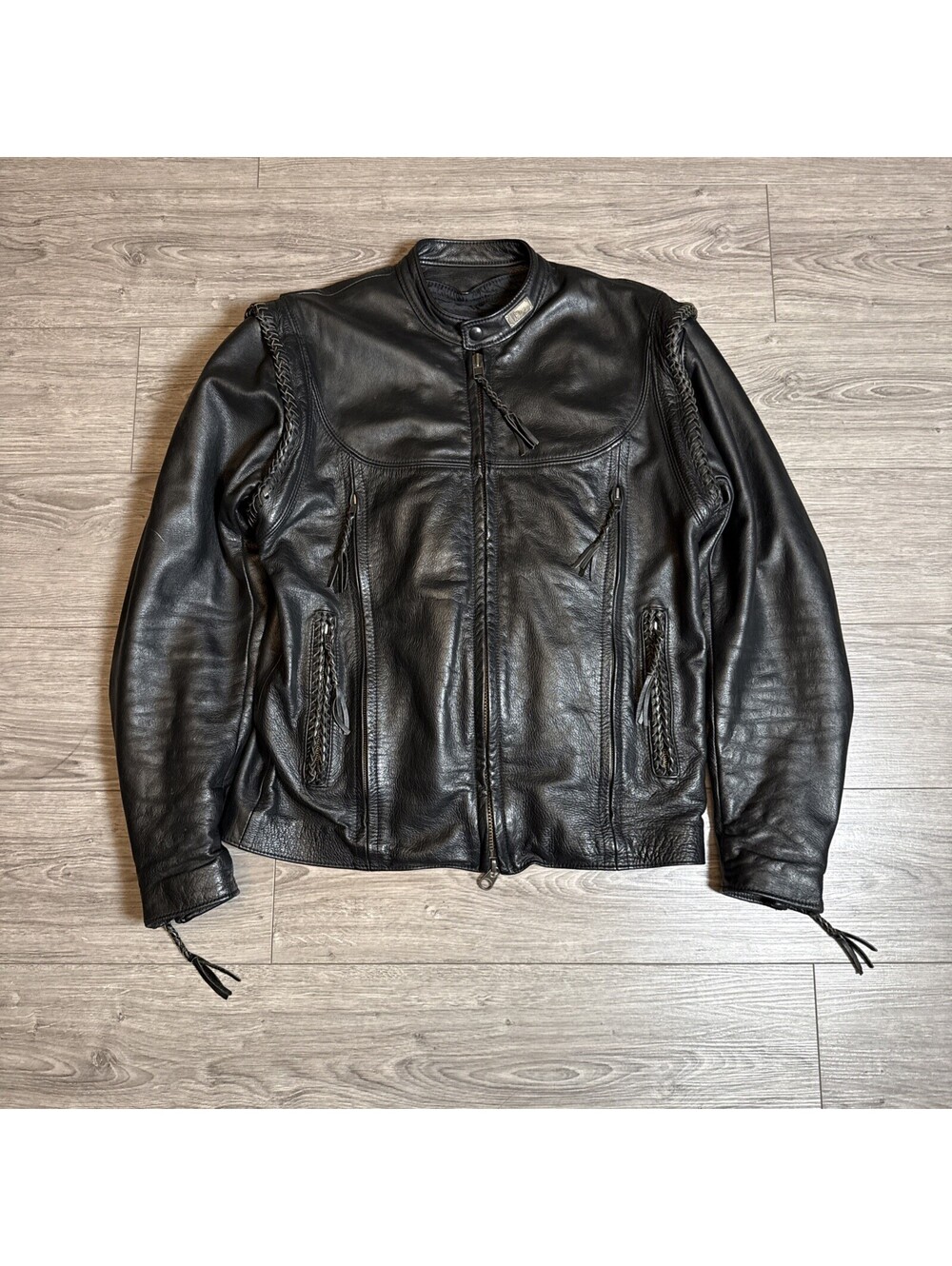 Harley-Davidson USA Made Leather Jacket Vest Medium Willie G Convertible